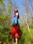 Preview: Farbenfreudiges Chiffon Kleid im orientalischen Stil