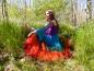 Preview: Farbenfreudiges Chiffon Kleid im orientalischen Stil