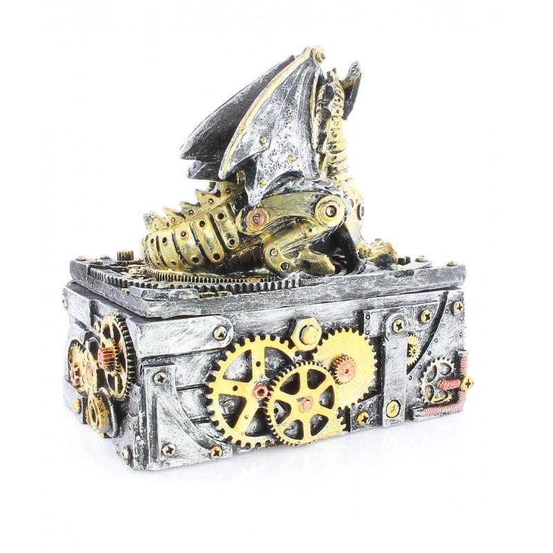 Steampunk Drachenschatulle Seitenansicht