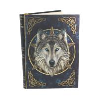 Geprägtes Notizbuch/Tagebuch "The Wild One" mit Wolfscover