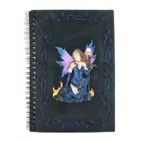 Notizbuch blaue Elfe mit Kugelschreiber