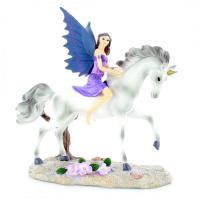 Reiterfee Amethyst auf Einhorn